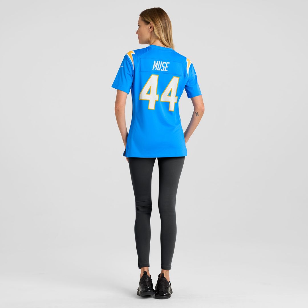 Tanner Muse Los Angeles Chargers Nike Women's Team Game Jersey - Powder Blue