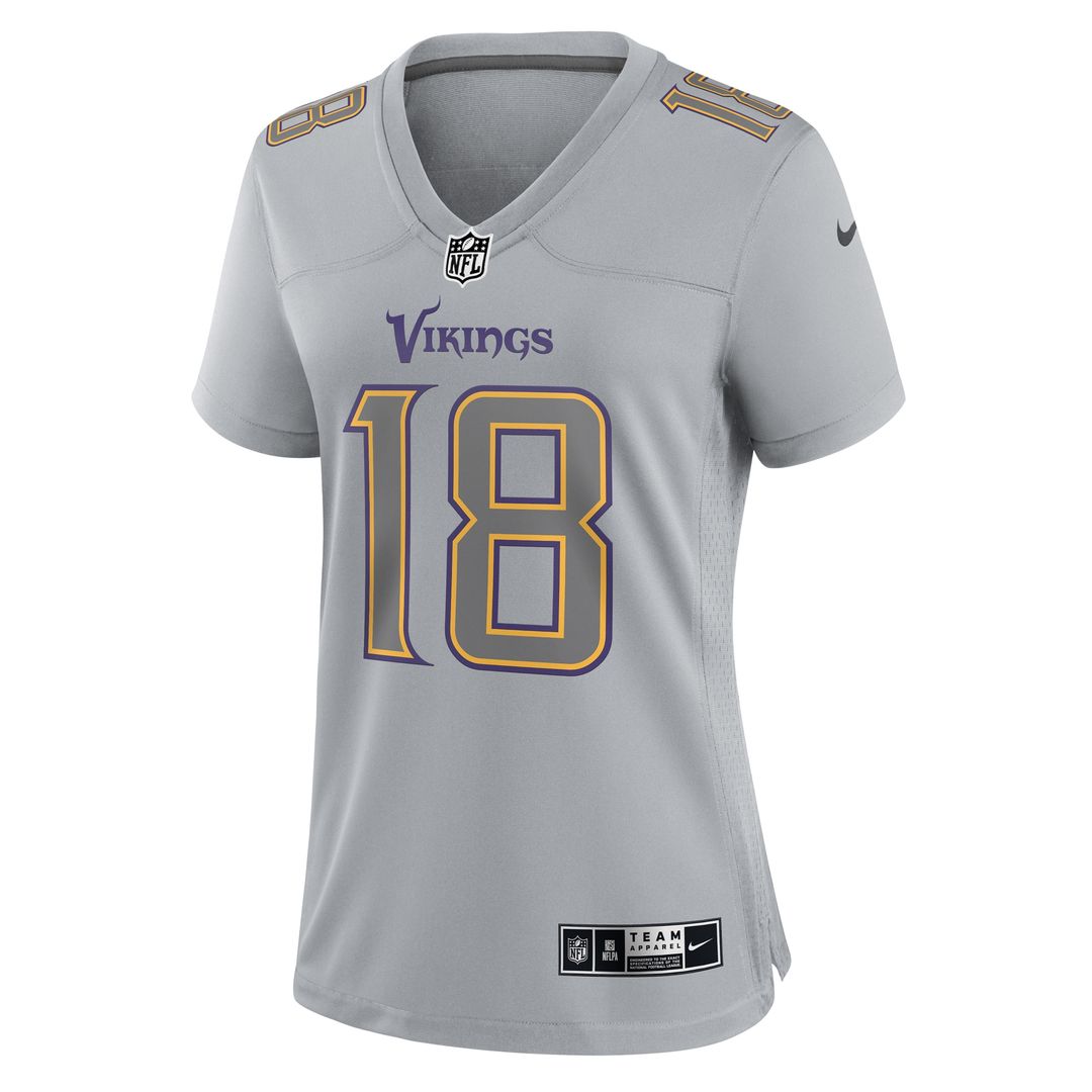 Justin Jefferson Minnesota Vikings Nike Women's Atmosphere Fashion Game Official Jersey - Gray