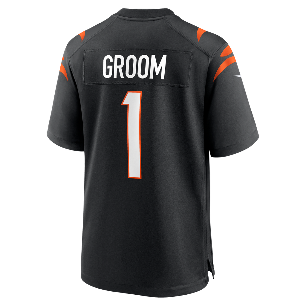 Number 1 Groom Cincinnati Bengals Nike Game Official Jersey - Black