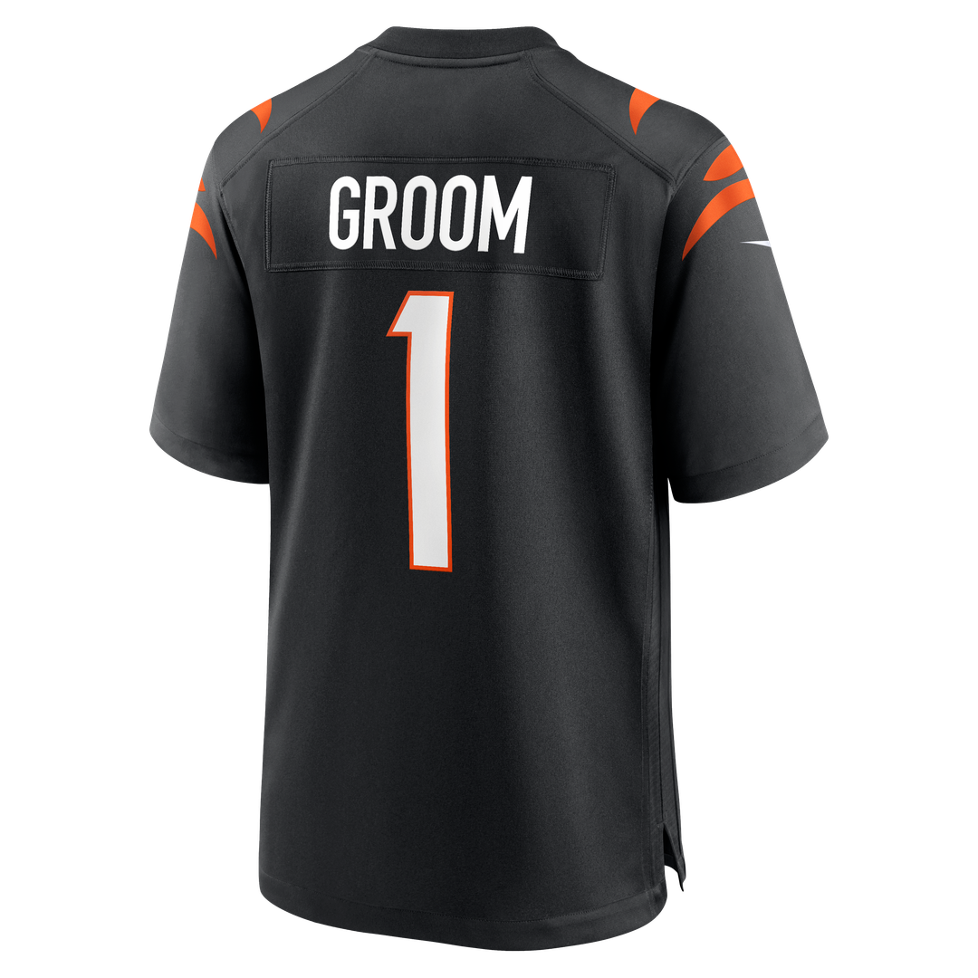 Number 1 Groom Cincinnati Bengals Nike Game Official Jersey - Black