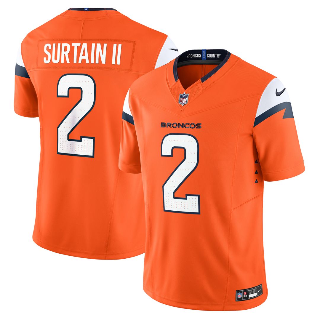 Patrick Surtain II Denver Broncos Nike Team Vapor F.U.S.E. Limited Jersey - Orange