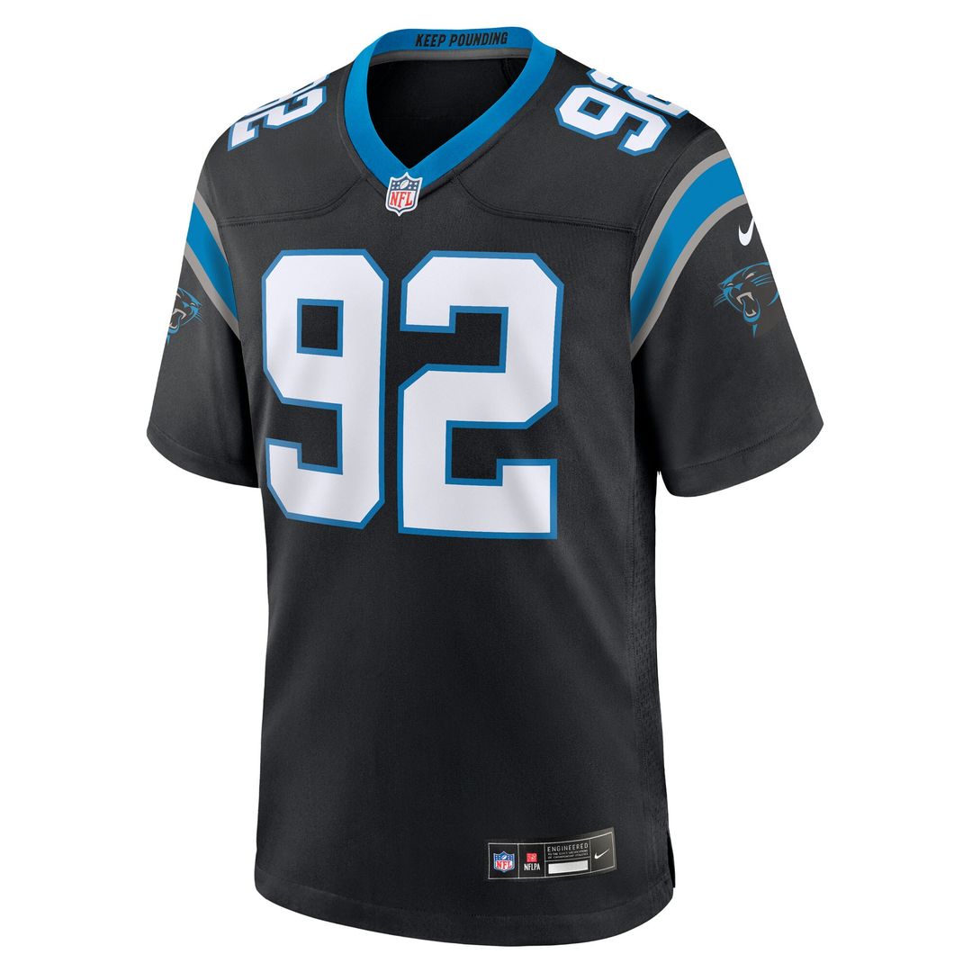 Cam Jackson Carolina Panthers Nike Team Game Jersey - Black