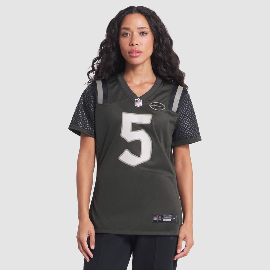 Garrett Wilson New York Jets Nike Women's 2025 Rivalries Collection Game Official Jersey - Gotham Green