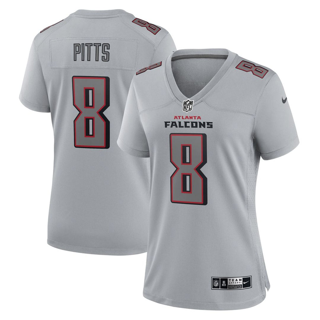 Kyle Pitts Atlanta Falcons Nike Women's Atmosphere Fashion Game Official Jersey - Gray