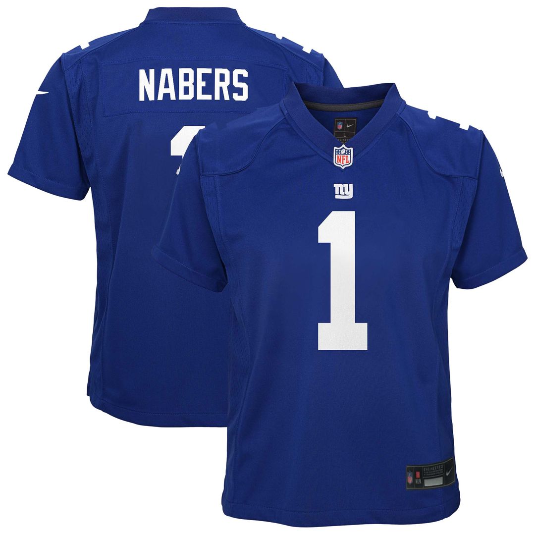 Malik Nabers New York Giants Nike Youth Game Official Jersey - Royal