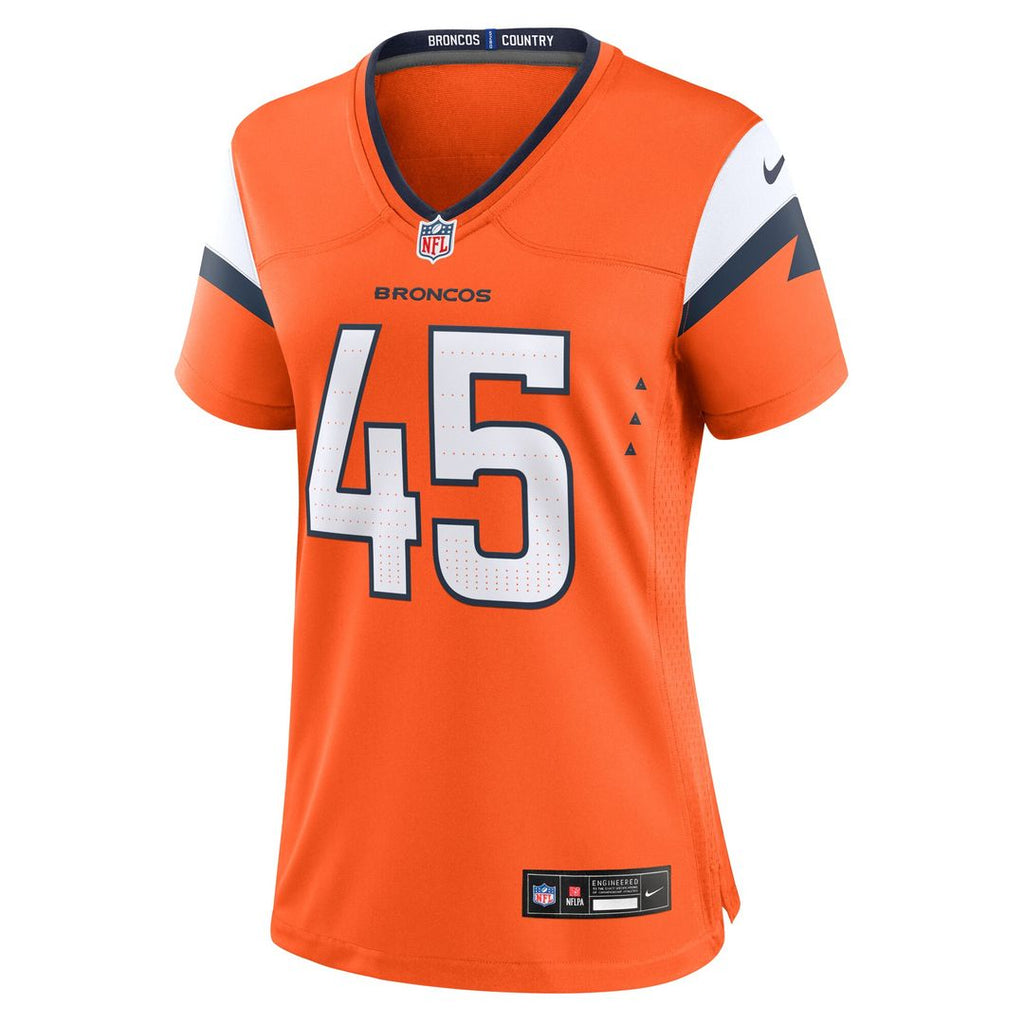 Nate Adkins Denver Broncos Nike Women's Team Game Jersey - Orange