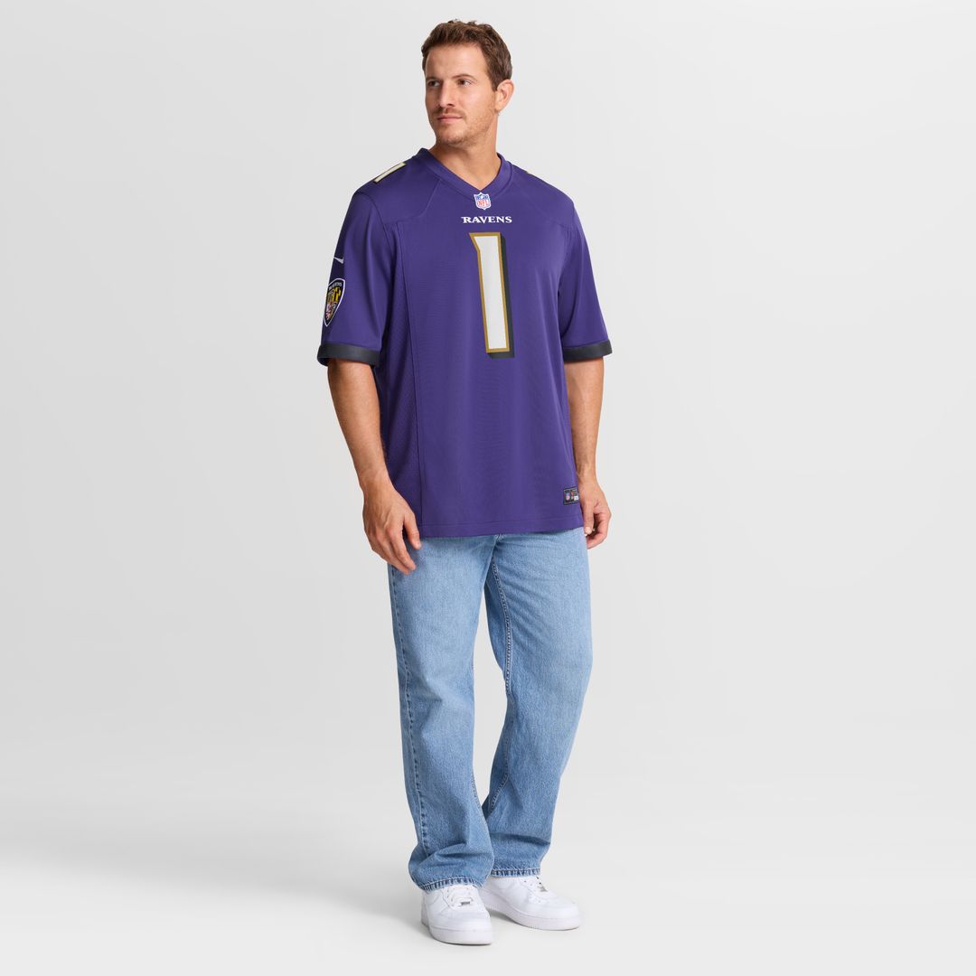 Number 1 Dad Baltimore Ravens Nike Game Jersey - Purple