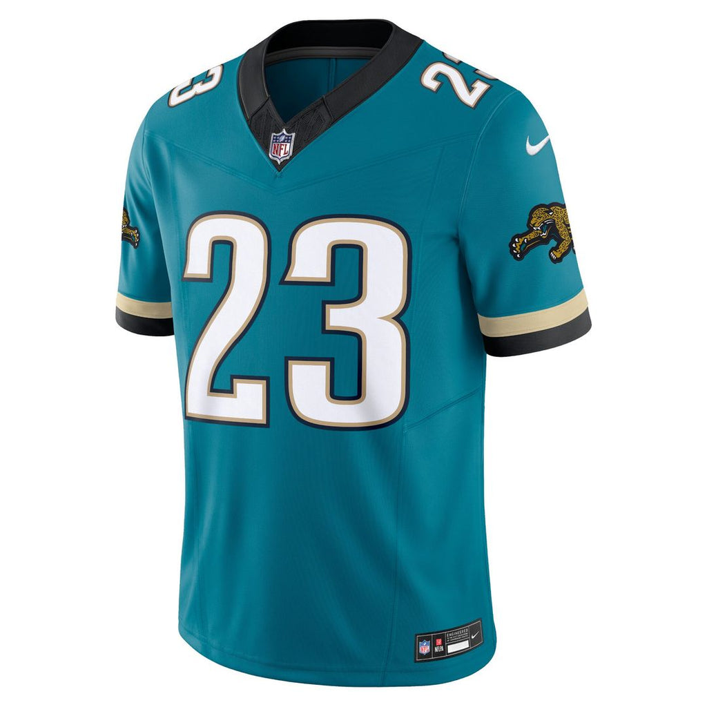Foye Oluokun Jacksonville Jaguars Nike Prowler Throwback Vapor F.U.S.E. Limited Official Jersey - Teal