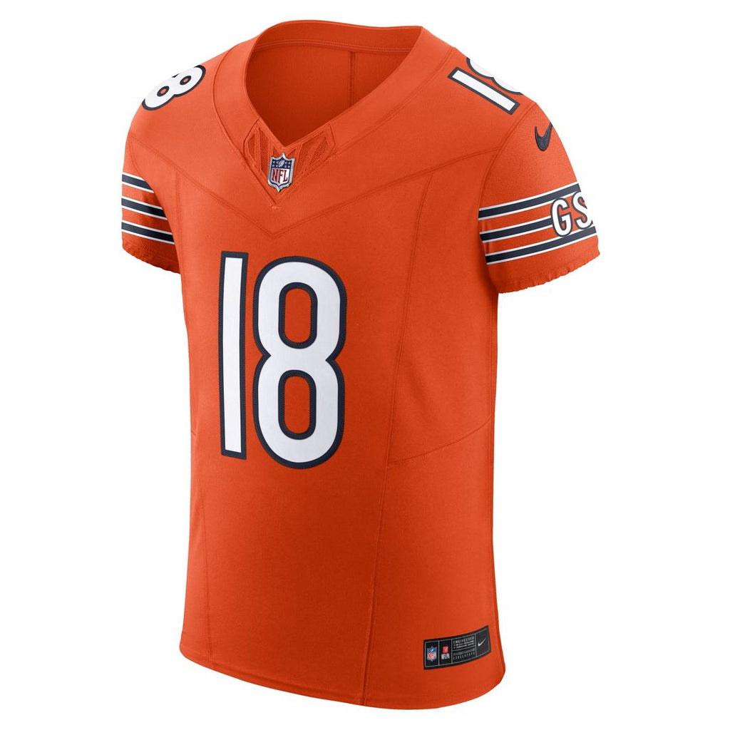 Caleb Williams Chicago Bears Nike Alternate Vapor F.U.S.E. Elite Official Jersey - Orange
