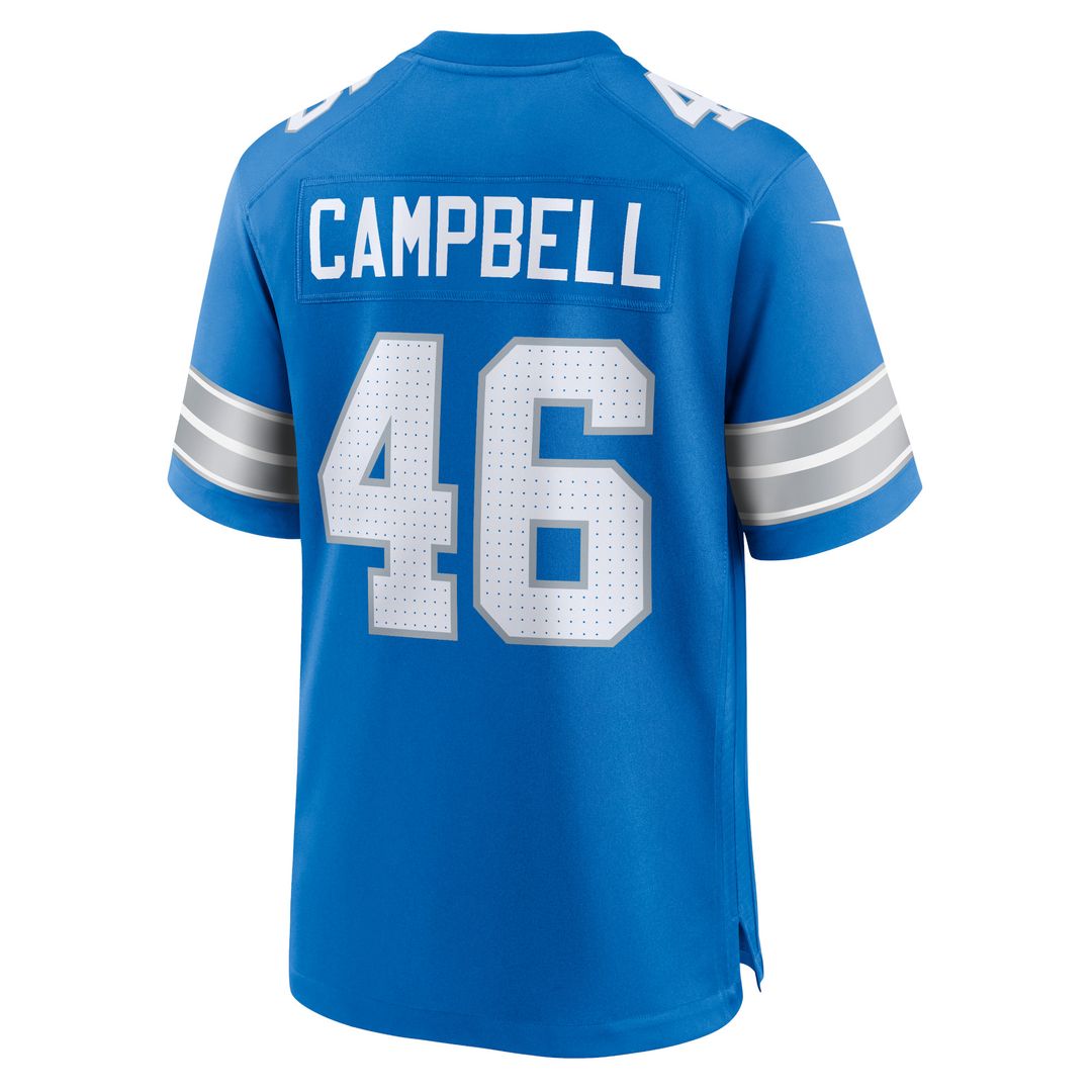Jack Campbell Detroit Lions Nike Game Official Jersey - Blue
