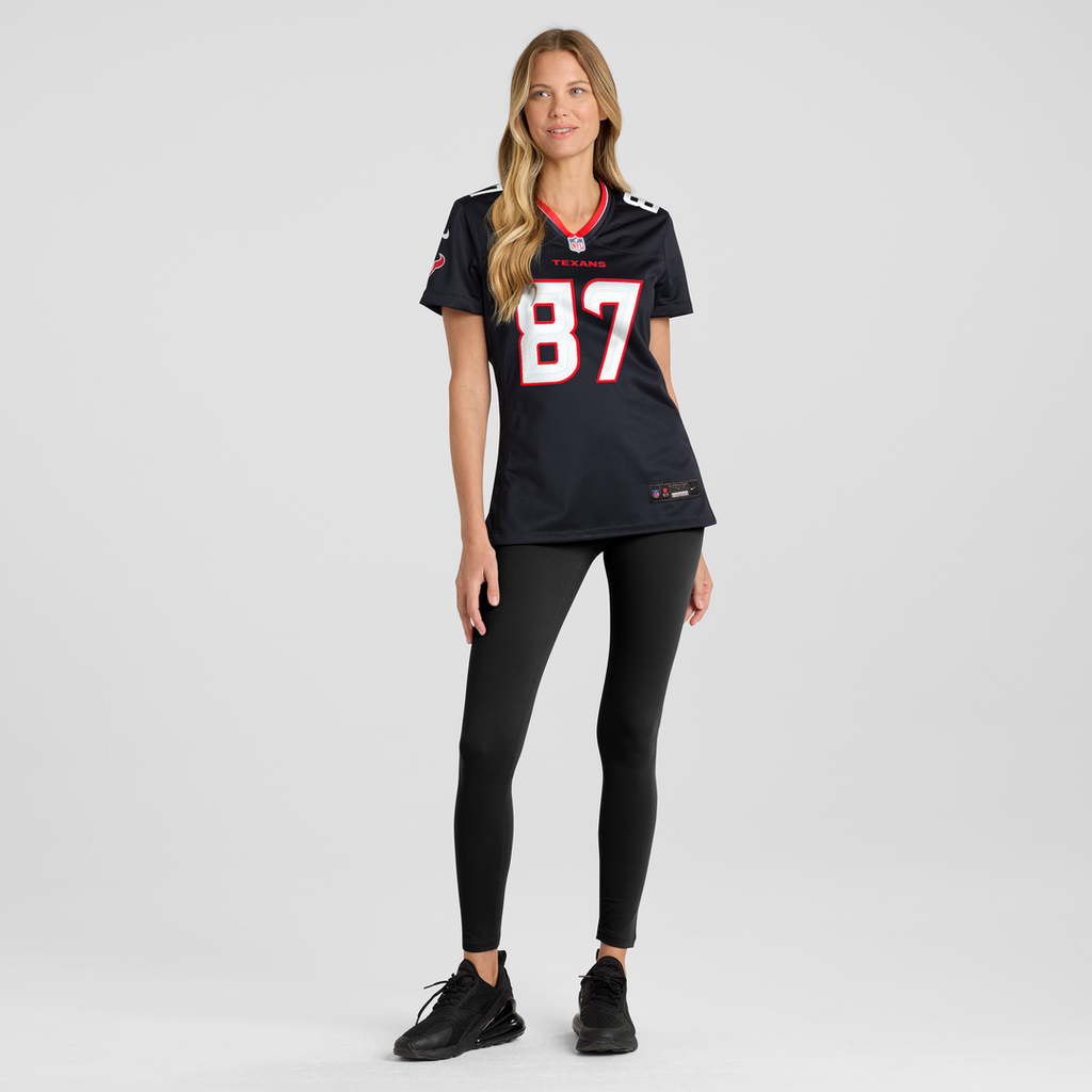 Foster Moreau Houston Texans Nike Women's Team Game Jersey - Navy