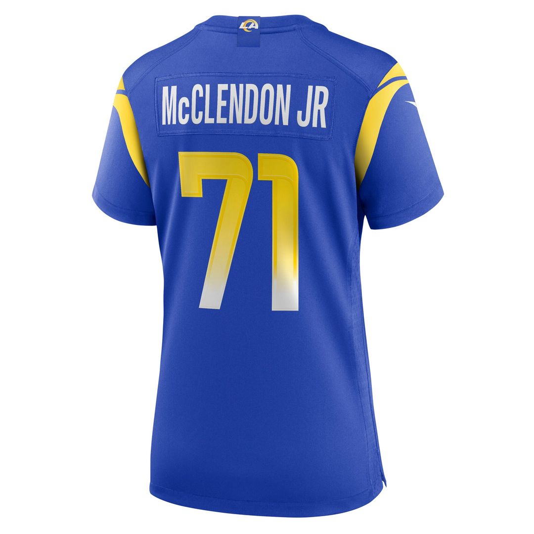 Warren McClendon Jr. Los Angeles Rams Nike Women's Team Game Official Jersey - Royal