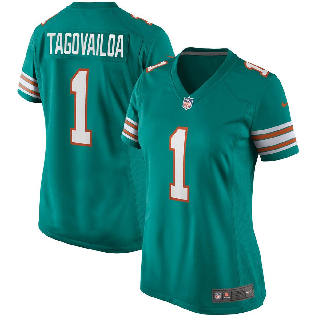 Tua Tagovailoa Miami Dolphins Nike Women's Alternate Game Official Jersey - Aqua