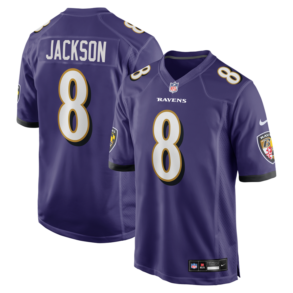 Lamar Jackson Baltimore Ravens Nike Game Official Jersey - Purple