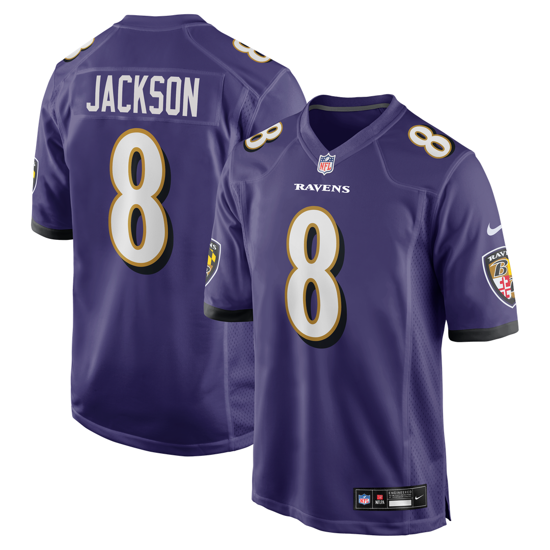 Lamar Jackson Baltimore Ravens Nike Game Official Jersey - Purple