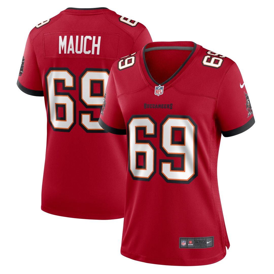 Cody Mauch Tampa Bay Buccaneers Nike Women's  Game Official Jersey -  Red