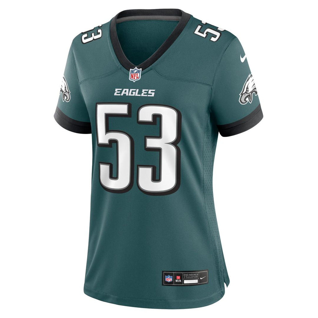 Zack Baun Philadelphia Eagles Nike Women's Game Jersey - Midnight Green