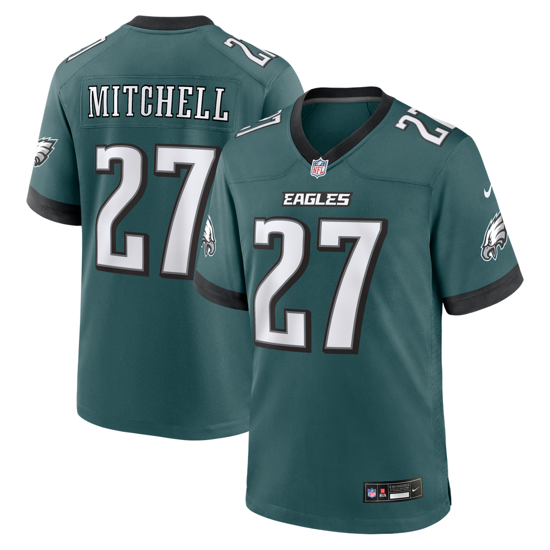 Quinyon Mitchell Philadelphia Eagles Nike Team Game Official Jersey -  Midnight Green