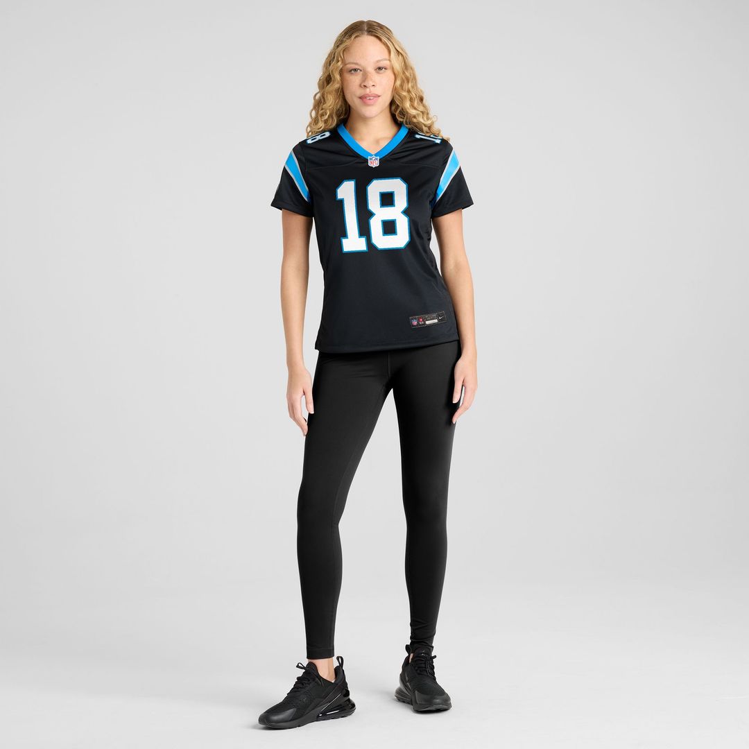 Jalen Coker Carolina Panthers Nike Women's Team Game Official Jersey -  Black