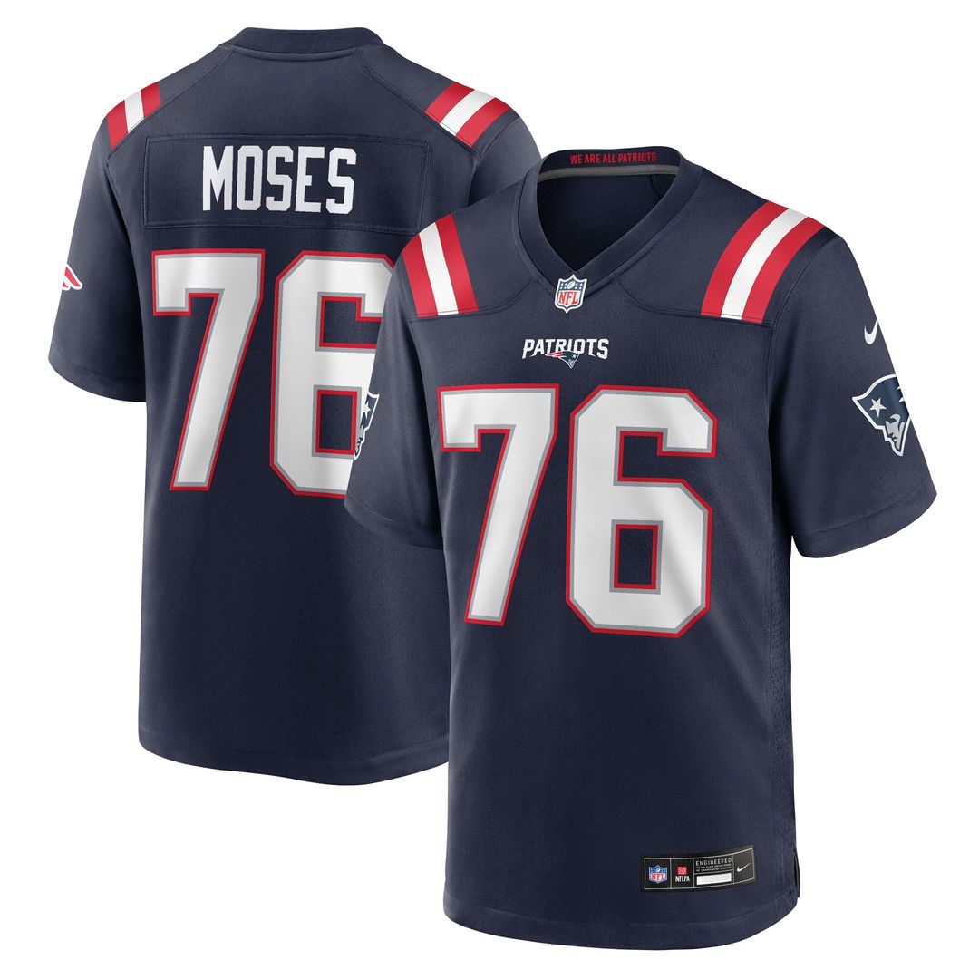 Morgan Moses New England Patriots Nike Team Game Official Jersey -  Navy