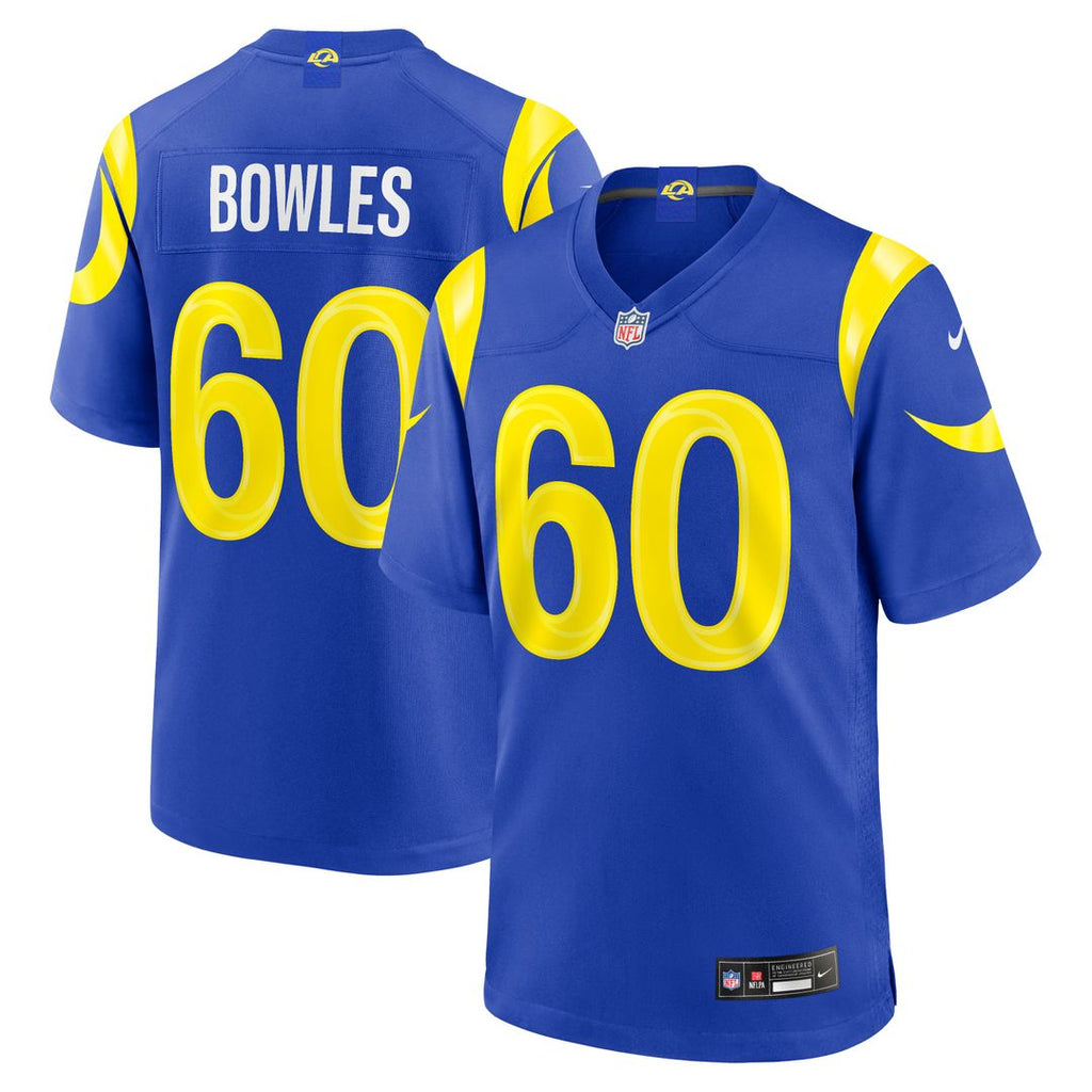 Wyatt Bowles Los Angeles Rams Nike Team Game Official Jersey -  Royal