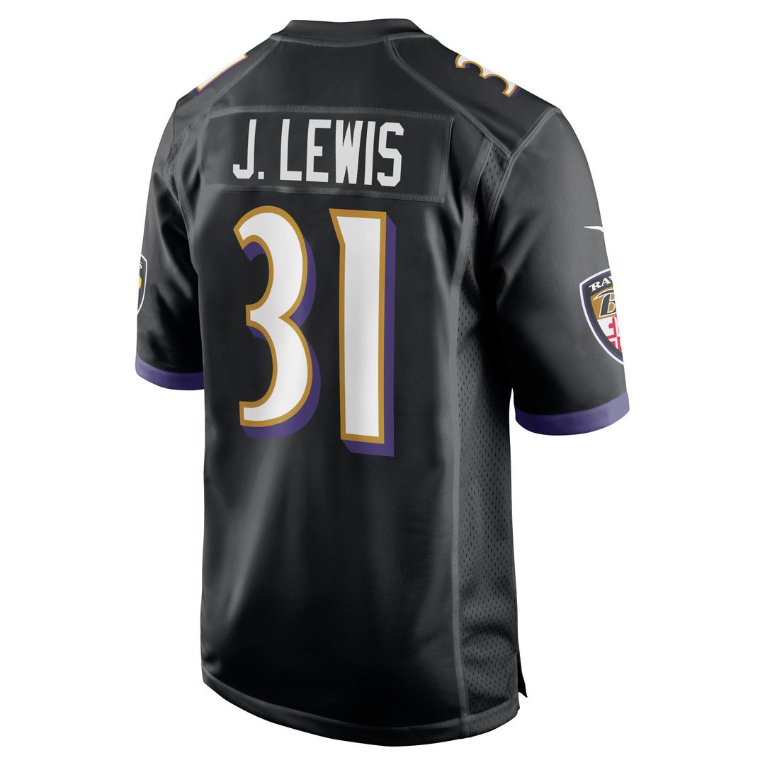 Jamal Lewis Baltimore Ravens Nike Retired Player Alternate Game Official Jersey - Black