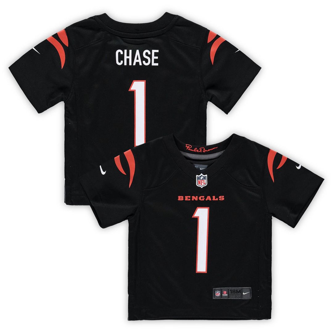 Ja'Marr Chase Cincinnati Bengals Nike Infant Team  Player Game Official Jersey - Black