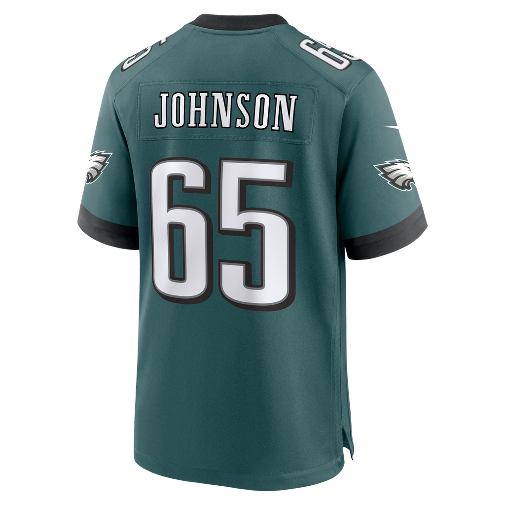 Lane Johnson Philadelphia Eagles Nike Team Game Jersey - Midnight Green