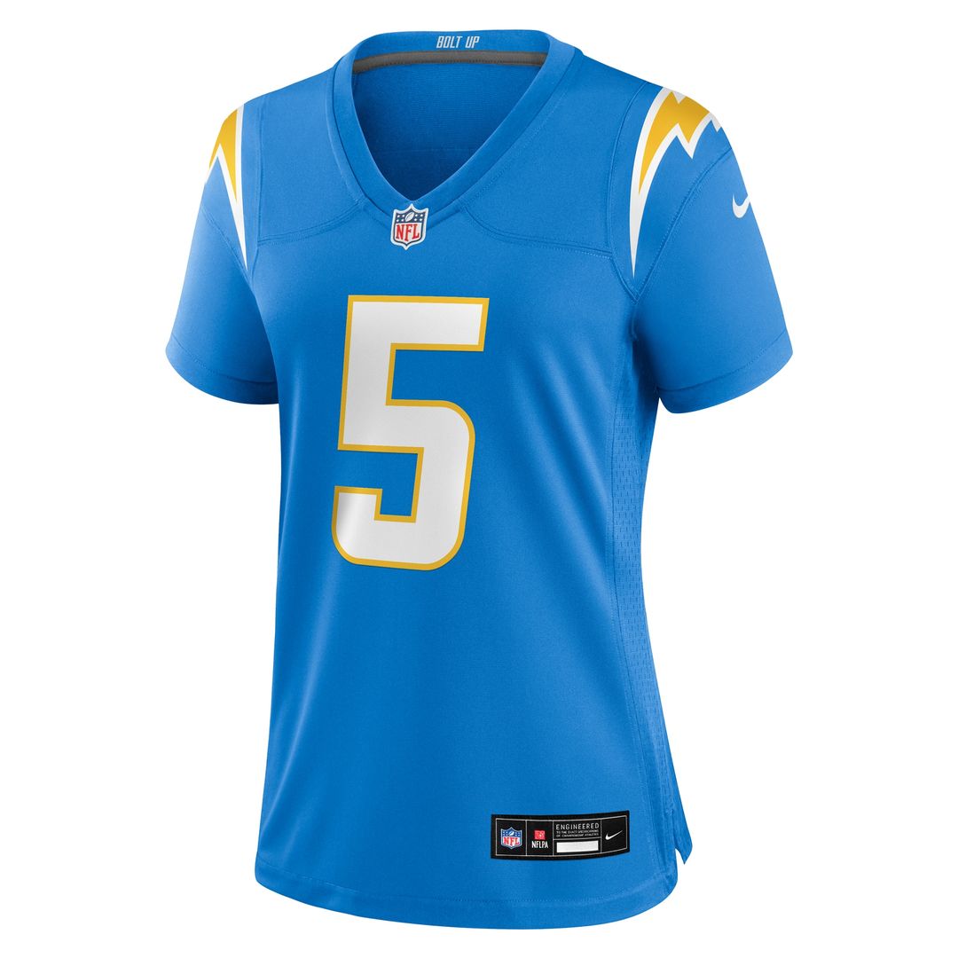 Trey Lance Los Angeles Chargers Nike Women's Team Game Jersey - Powder Blue