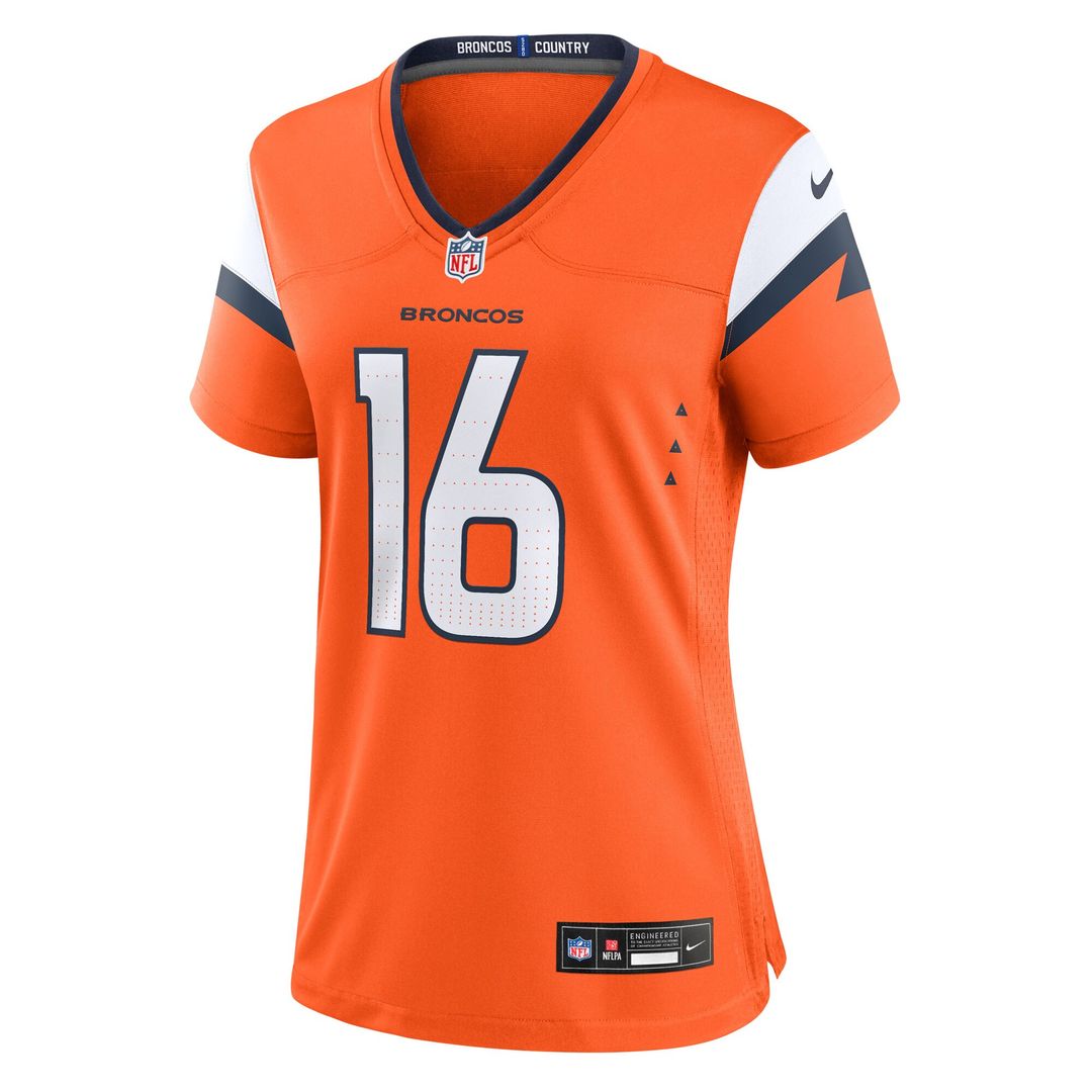 Jeremy Crawshaw Denver Broncos Nike Women's Team Game Jersey - Orange