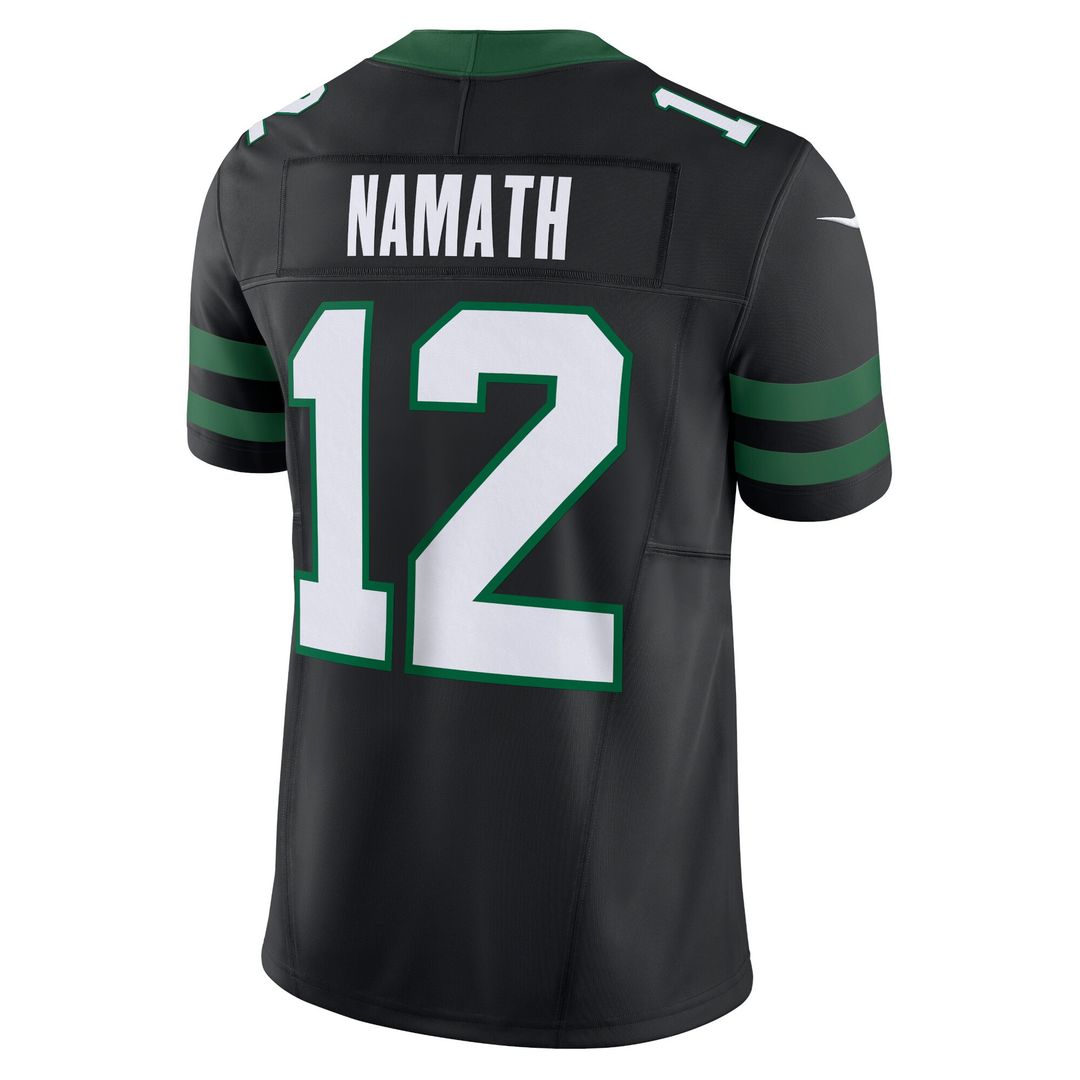 Joe Namath New York Jets Nike Alternate Vapor F.U.S.E. Limited Official Jersey  - Legacy Black