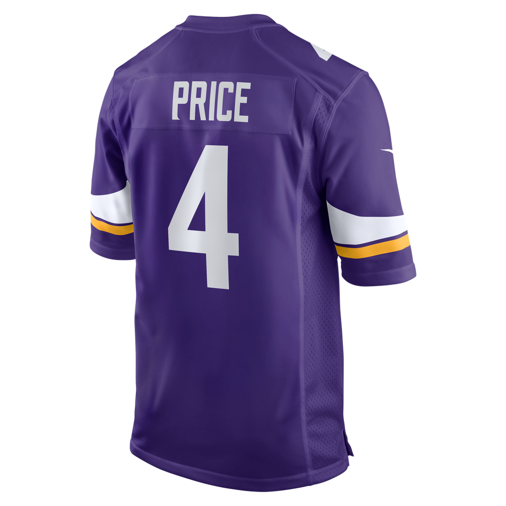 Myles Price Minnesota Vikings Nike Team Game Official Jersey -  Purple