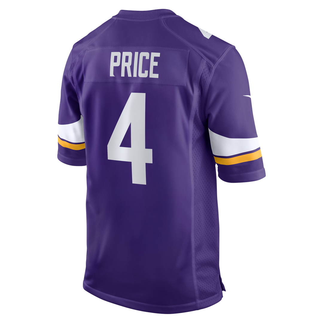 Myles Price Minnesota Vikings Nike Team Game Official Jersey -  Purple