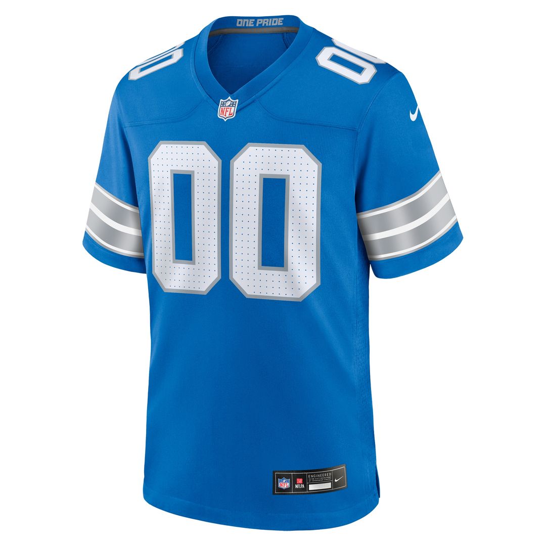 Detroit Lions Nike Custom Game Official Jersey - Blue