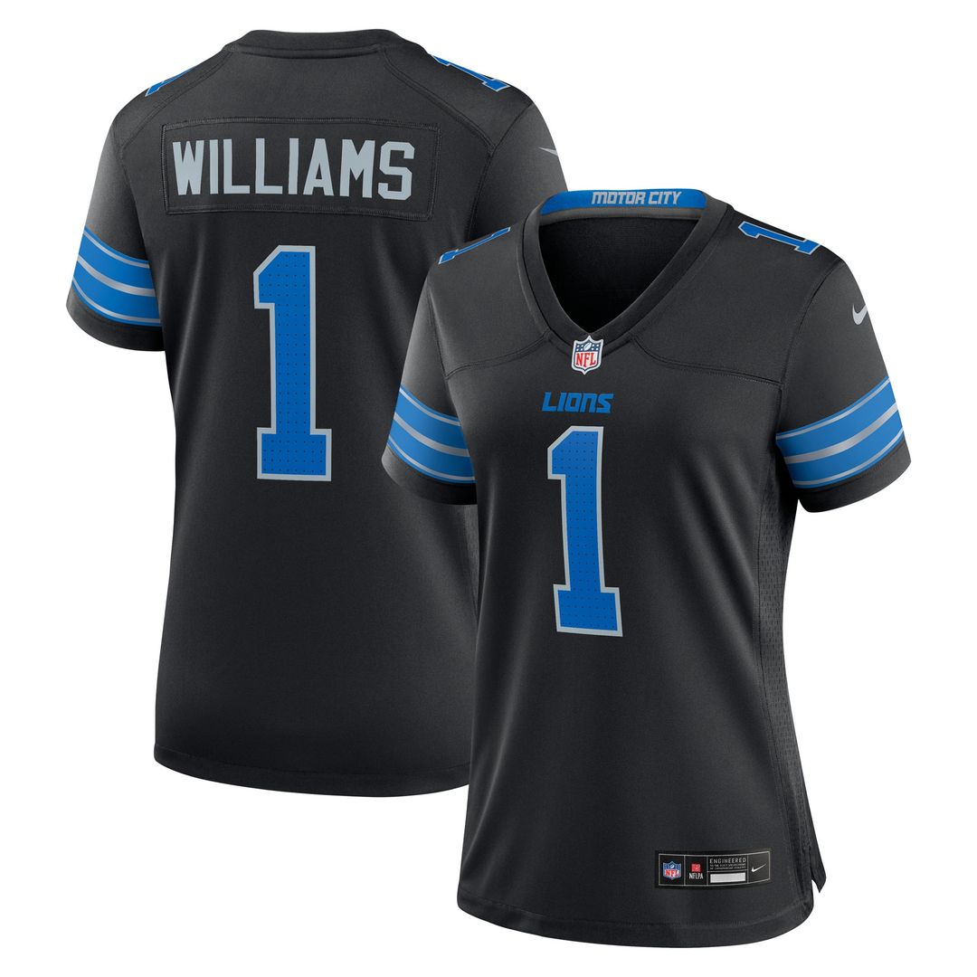 Jameson Williams Detroit Lions Nike Women's 2nd Alternate Game Player Official Jersey - Black