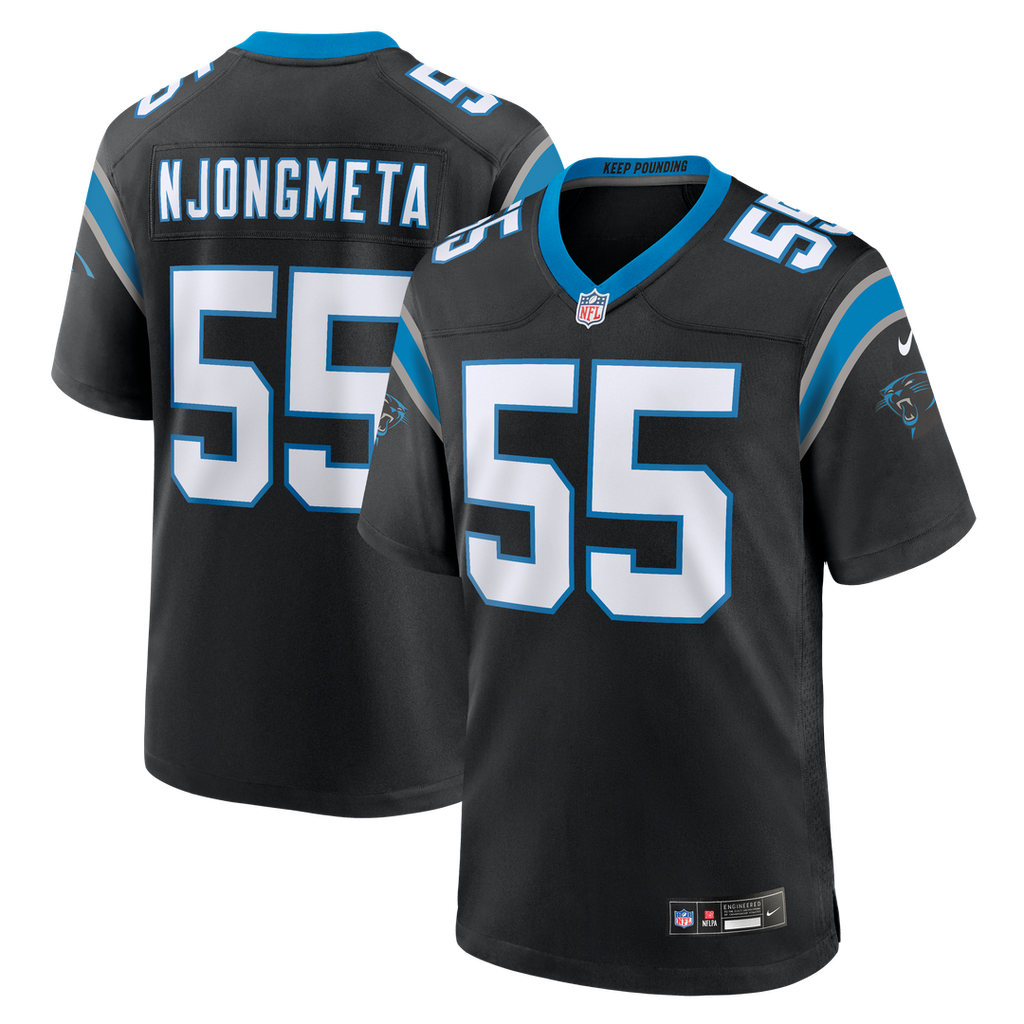 Maema Njongmeta Carolina Panthers Nike Team Game Official Jersey -  Black