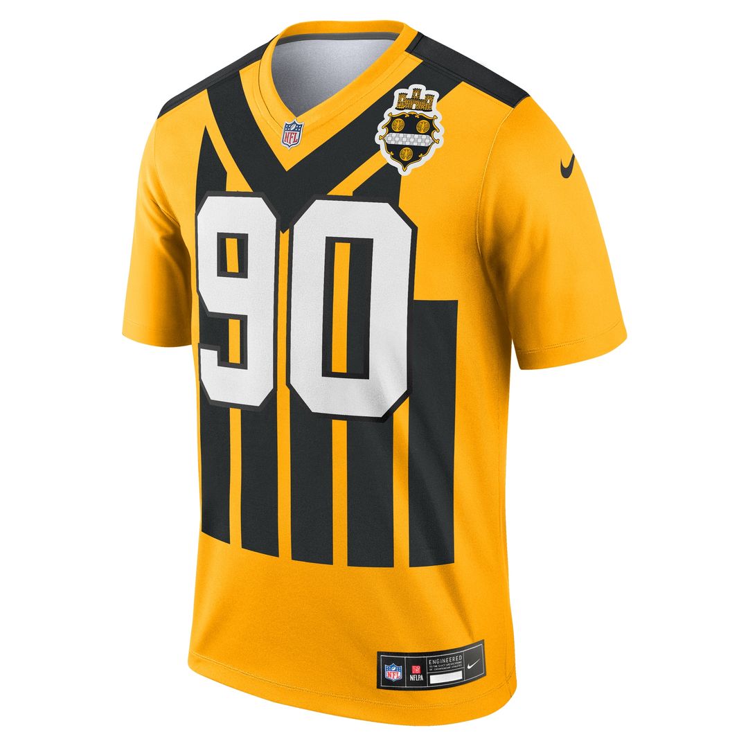 T.J. Watt Pittsburgh Steelers Nike Alternate 1933 Throwback Legend Player Performance Top - Gold