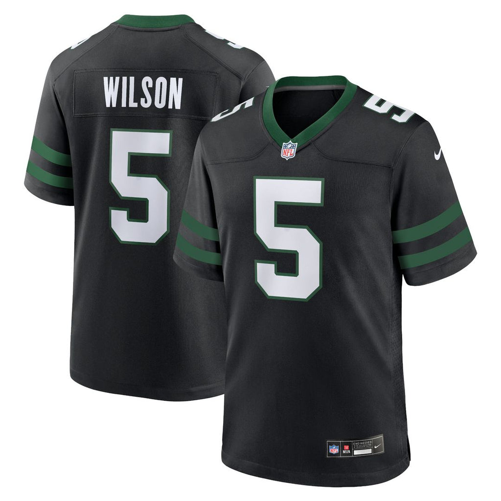 Garrett Wilson New York Jets Nike Alternate Game Official Jersey - Legacy Black