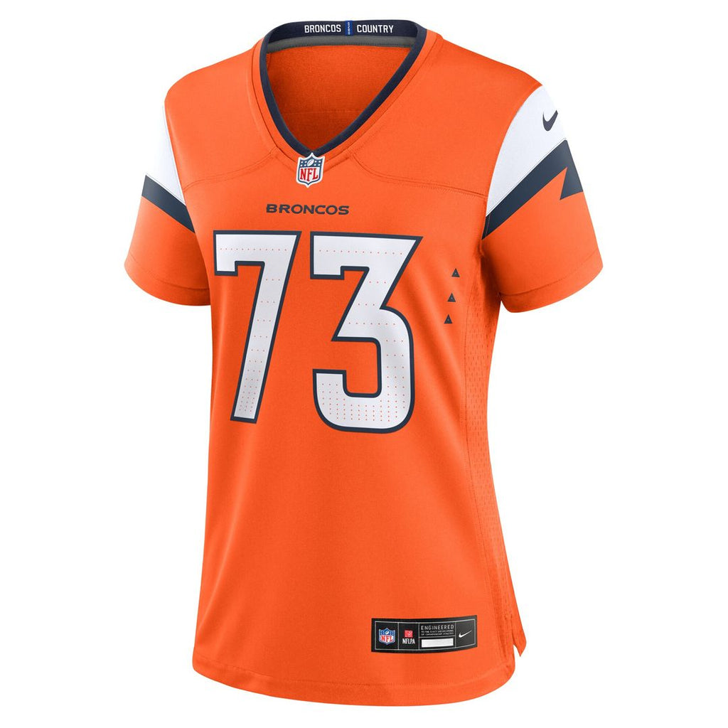 Frank Crum Denver Broncos Nike Women's Team Game Jersey - Orange