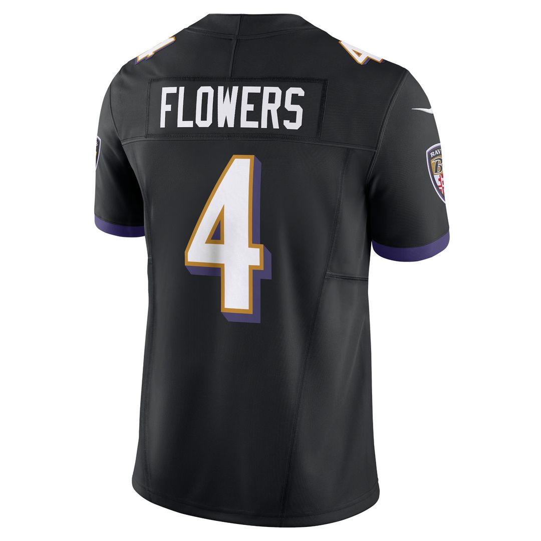 Zay Flowers Baltimore Ravens Nike Alternate Vapor F.U.S.E. Limited Official Jersey - Black