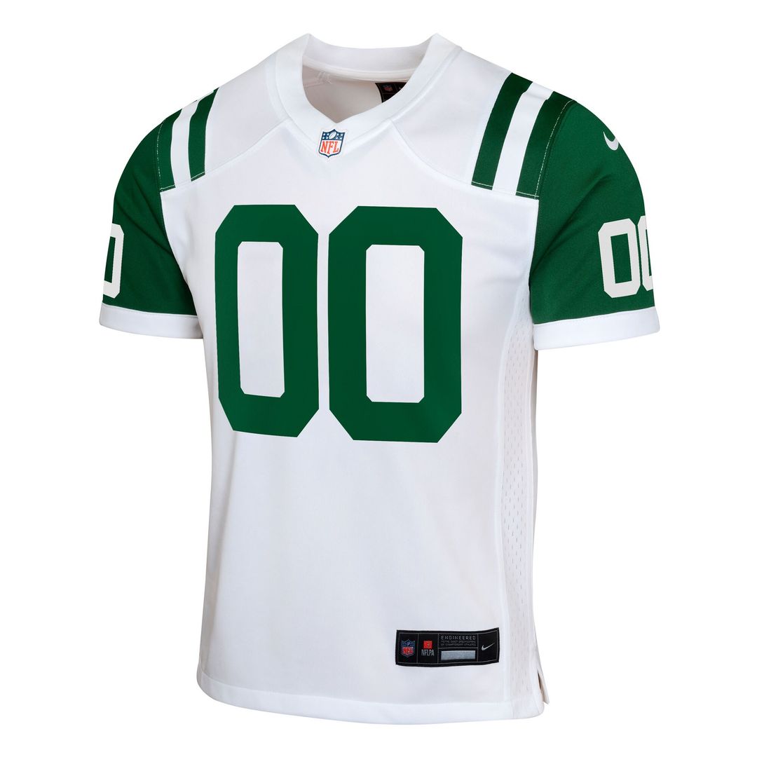 New York Jets Nike Youth Classic Alternate Custom Replica Official Jersey - White