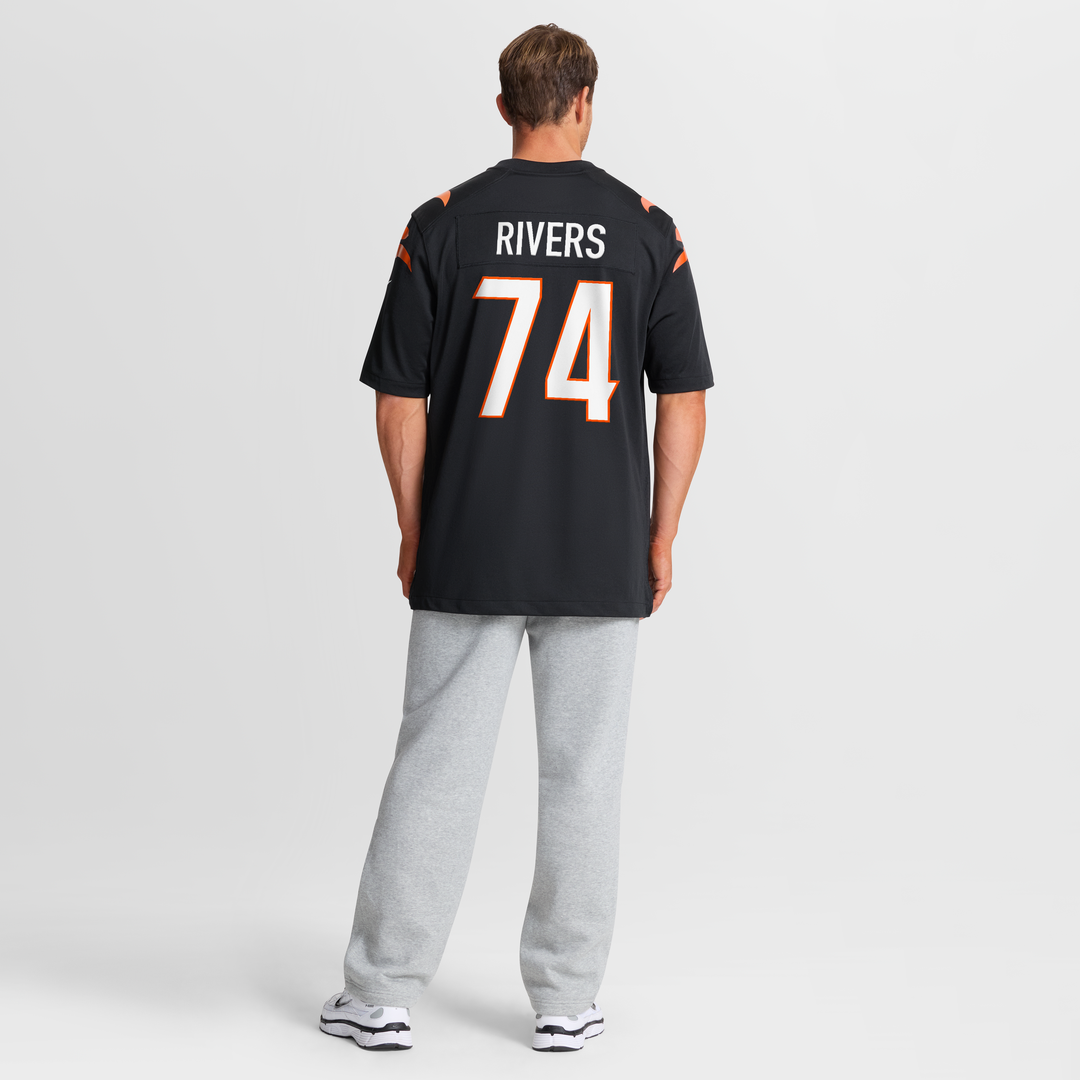 Jalen Rivers Cincinnati Bengals Nike Team Game Official Jersey -  Black
