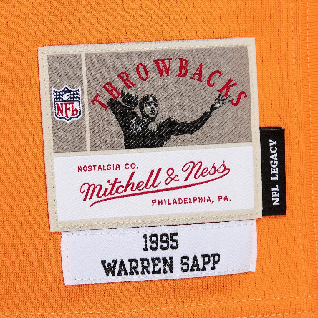 Warren Sapp Tampa Bay Buccaneers Mitchell & Ness 1995 Legacy Replica Official Jersey - Orange