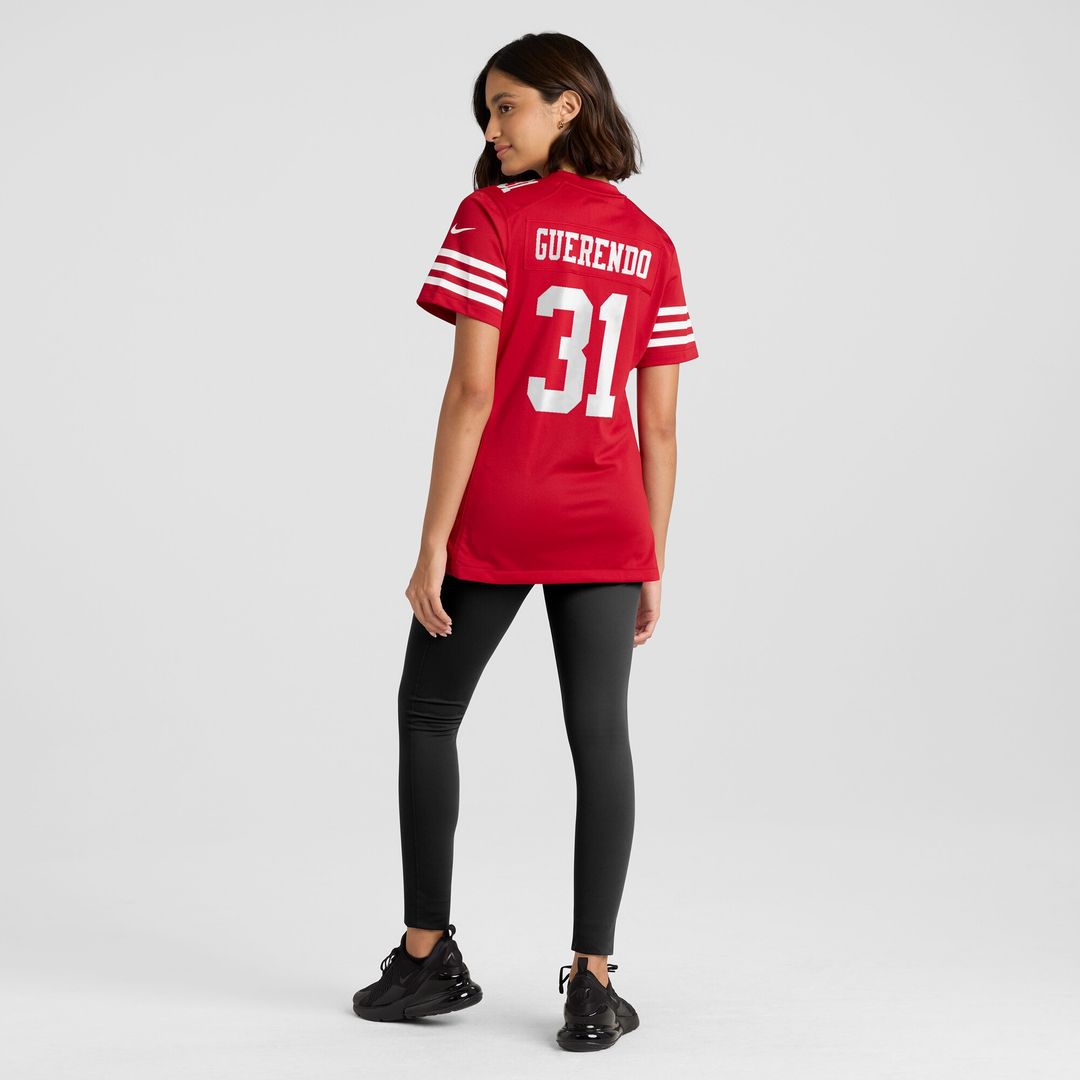 Isaac Guerendo San Francisco 49ers Nike Women's Team Game Jersey - Scarlet