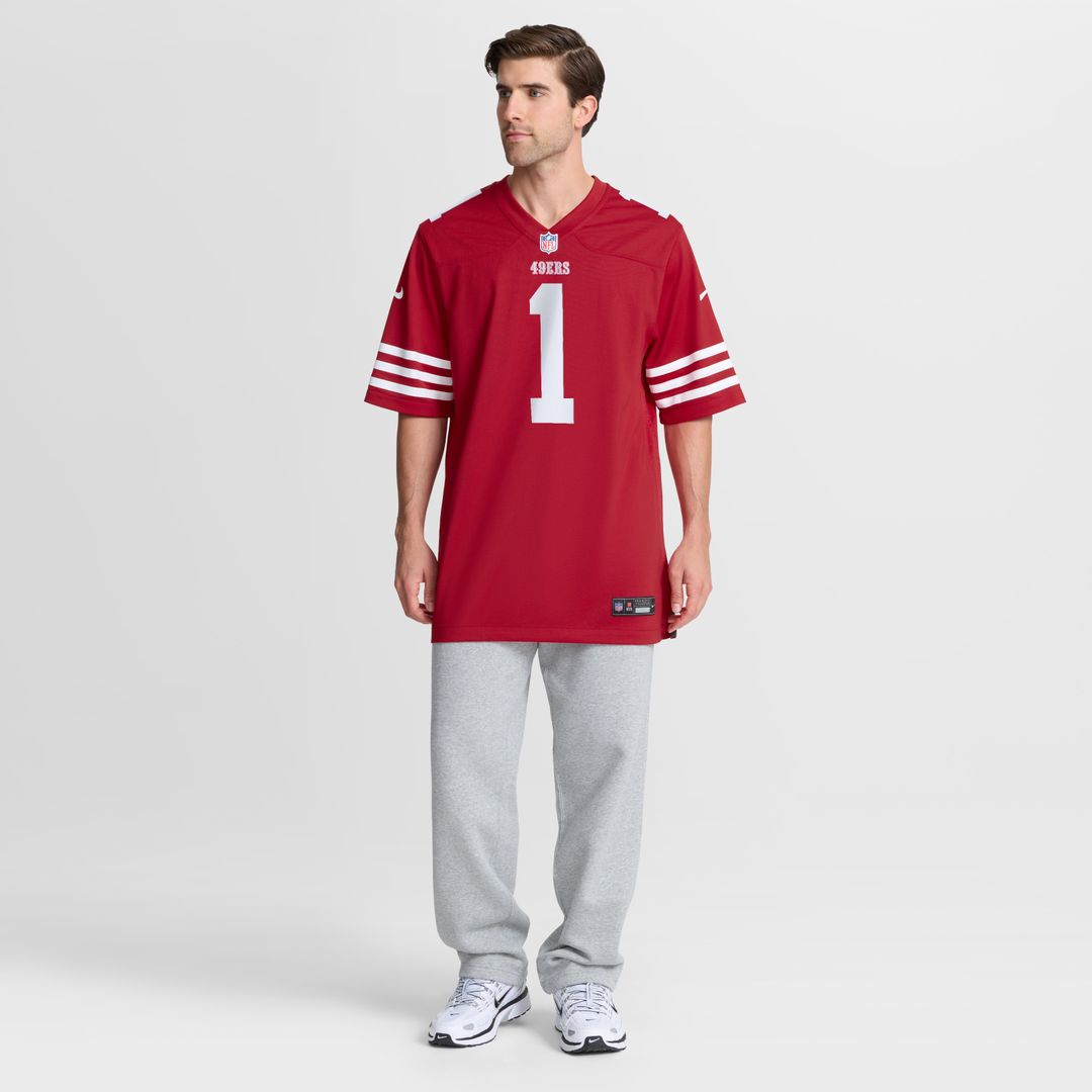 Number 1 Dad San Francisco 49ers Nike Game Official Jersey - Scarlet