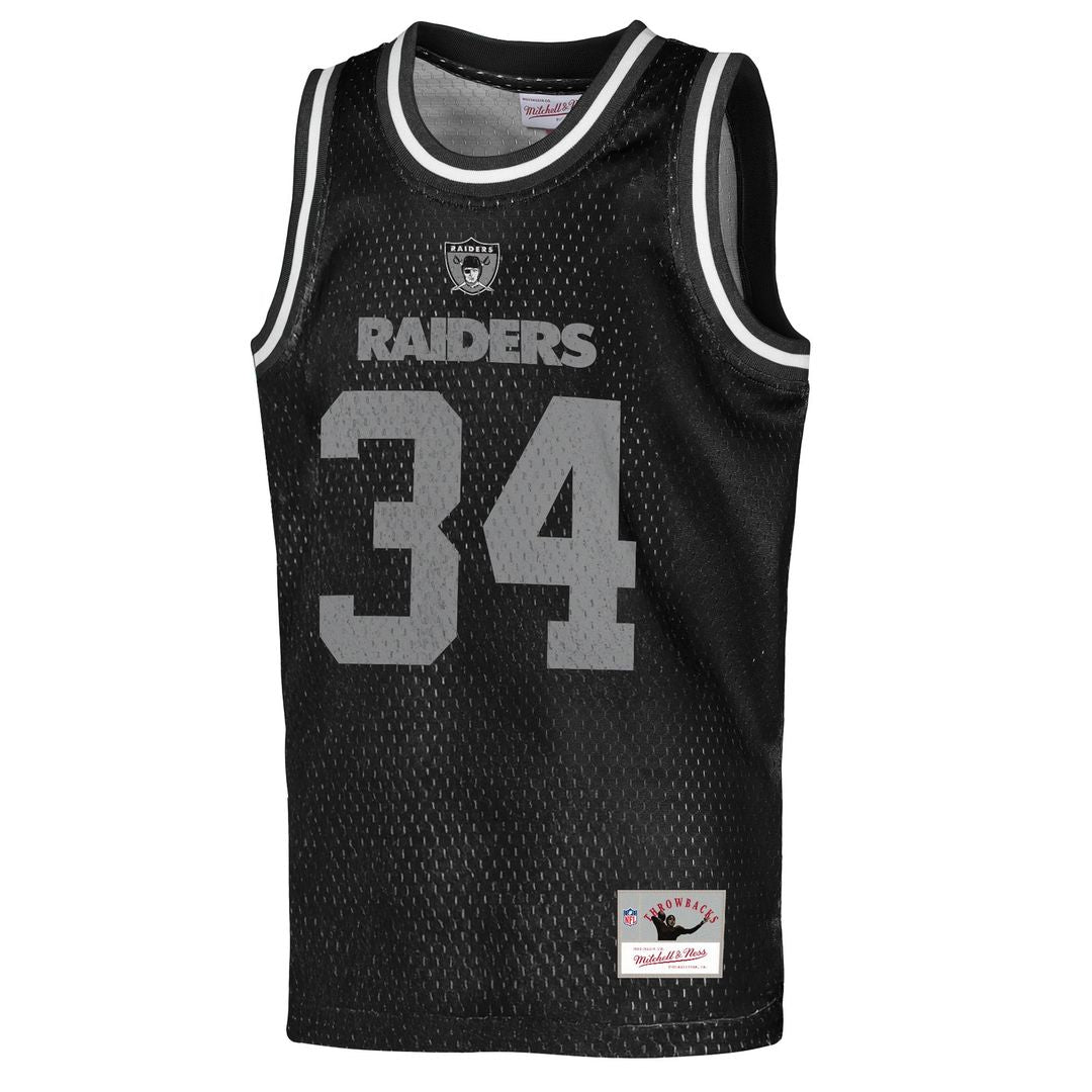 Bo Jackson Las Vegas Raiders Mitchell & Ness Youth Retired Player NFL Basketball Fashion Official Jersey - Black