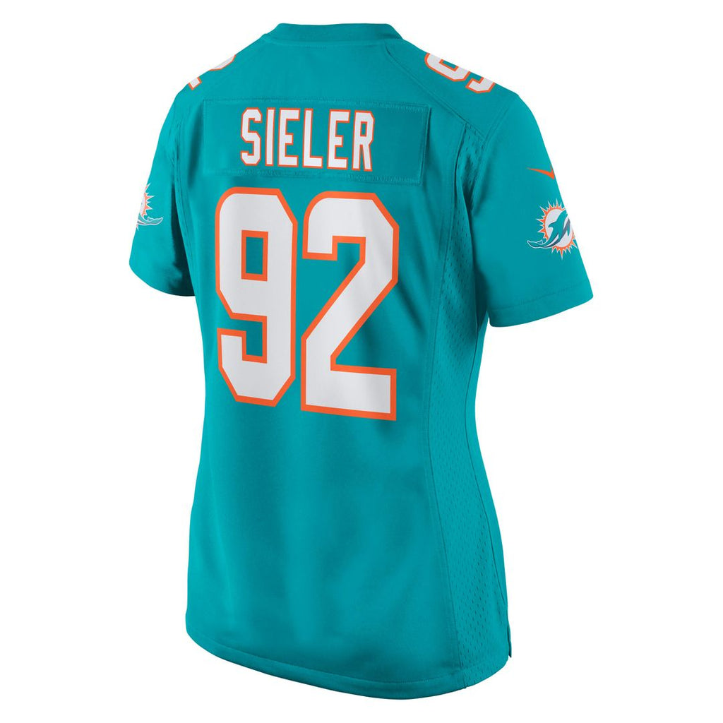 Zach Sieler Miami Dolphins Nike Women's Game Official Jersey - Aqua