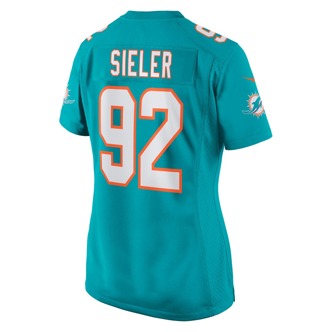 Zach Sieler Miami Dolphins Nike Women's Game Official Jersey - Aqua
