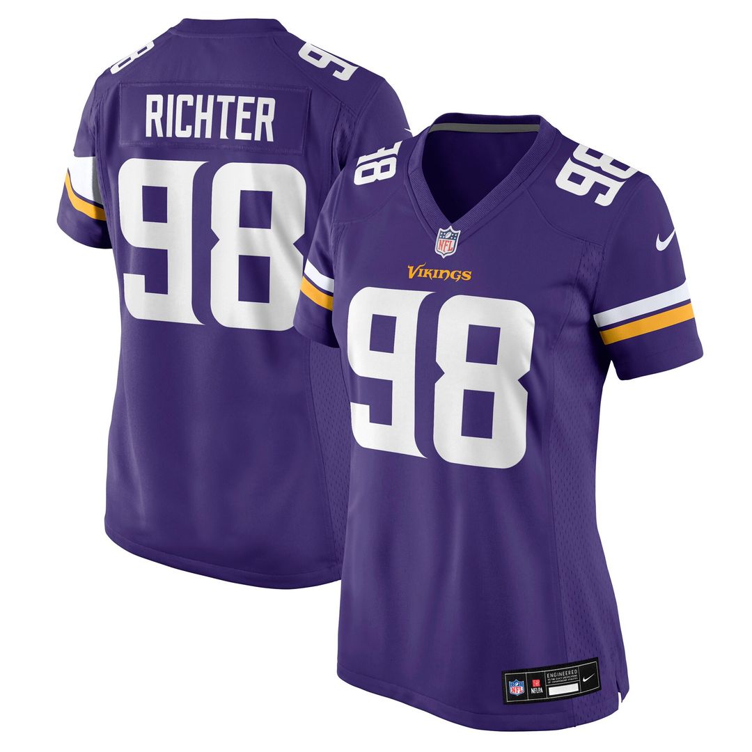 Bo Richter Minnesota Vikings Nike Women's Team Game Official Jersey -  Purple