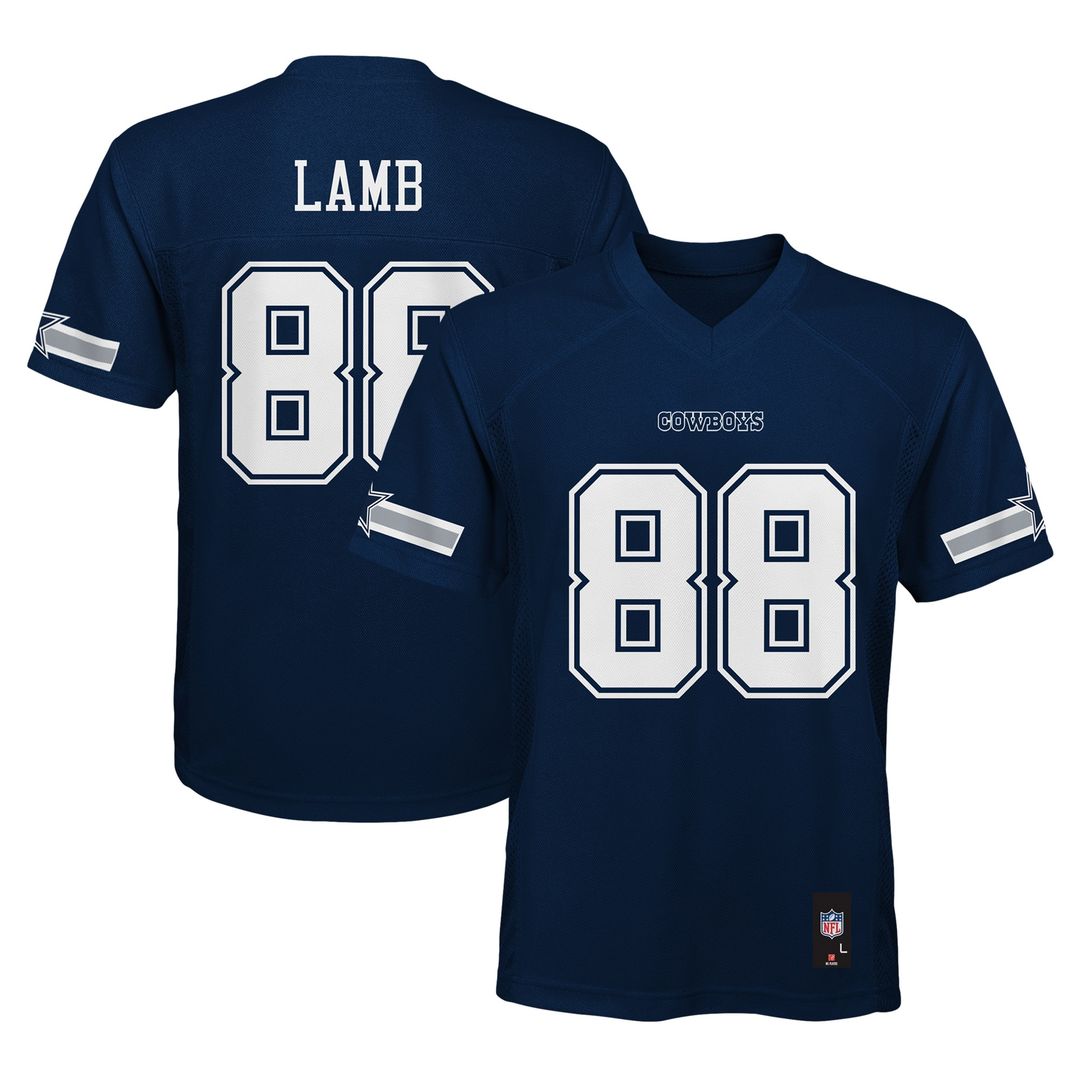 CeeDee Lamb Dallas Cowboys Youth Replica Player Official Jersey - Navy